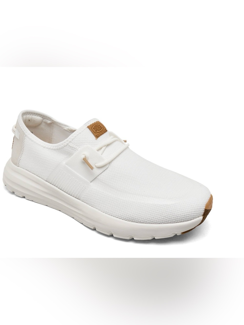 Hey Dude Sirocco Neutrals White Lightweight Knit Sneakers Mens Size 11 NWOB